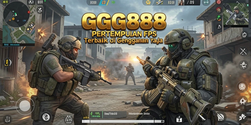 Screenshot GGG888 menampilkan aksi tembak-tembakan yang mendebarkan.