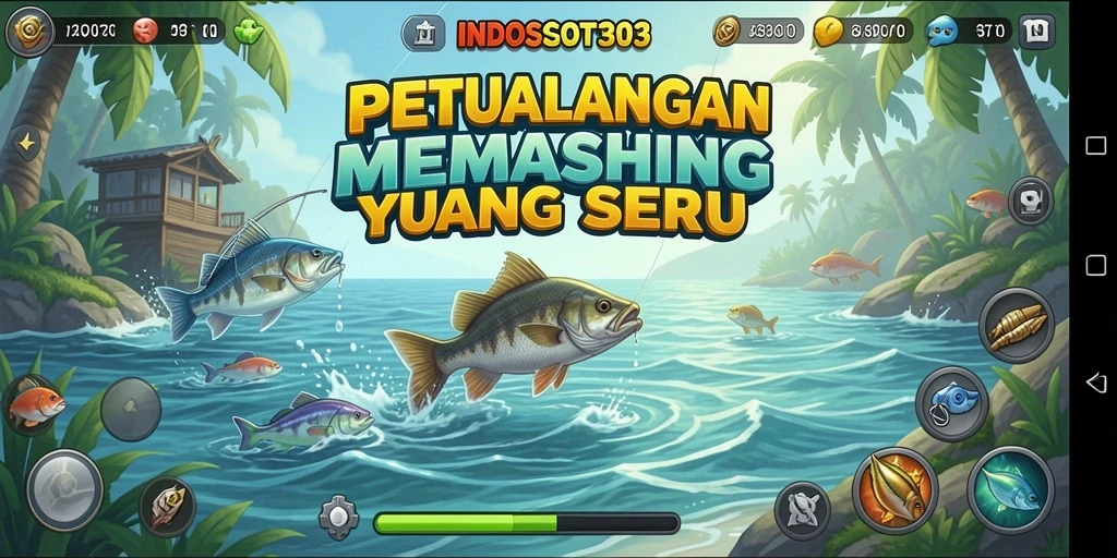 Gameplay <strong>INDOSLOT303</strong> yang seru ketika menangkap ikan di laut.