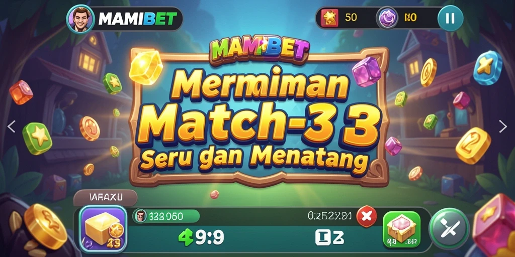 Tampilan gameplay intens dan menarik dari MAMIBET dalam kategori Match-3.