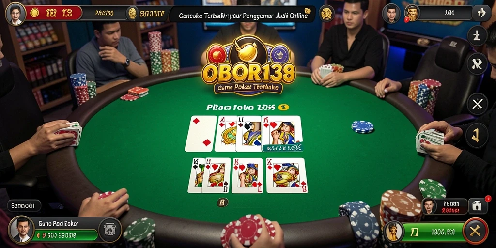 Tampilan gameplay OBOR138 yang seru dan menarik dengan fitur Poker lengkap.