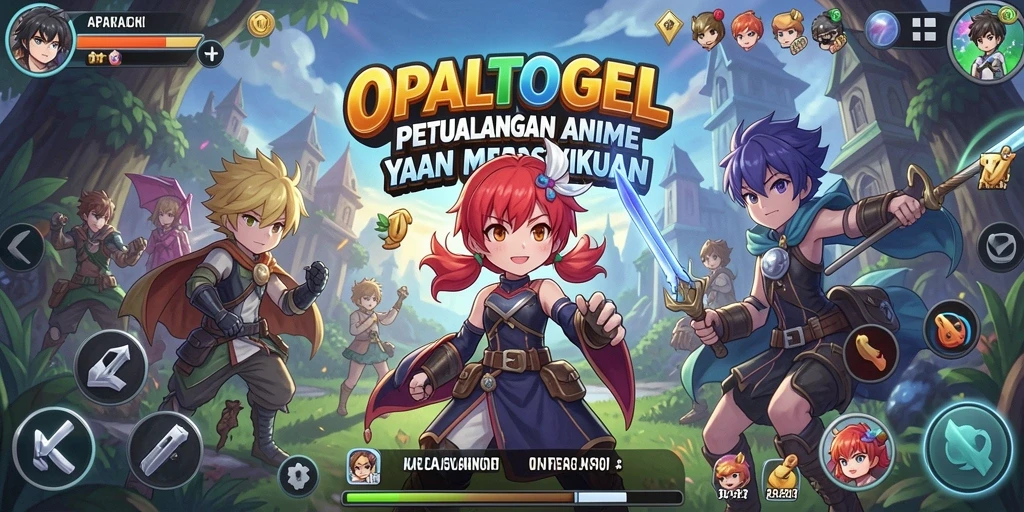 Screenshot gameplay OPALTOGEL yang menampilkan aksi karakter Anime.