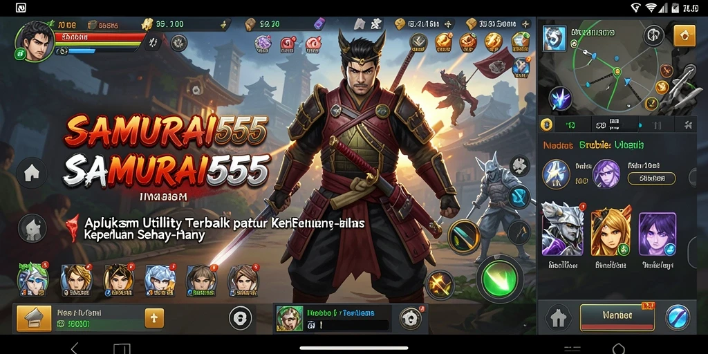 Tampilan antarmuka utama SAMURAI555 yang user-friendly.