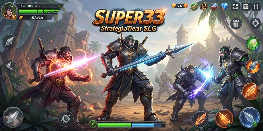 Screenshot gameplay SUPER33 menampilkan aksi strategi yang mendebarkan.