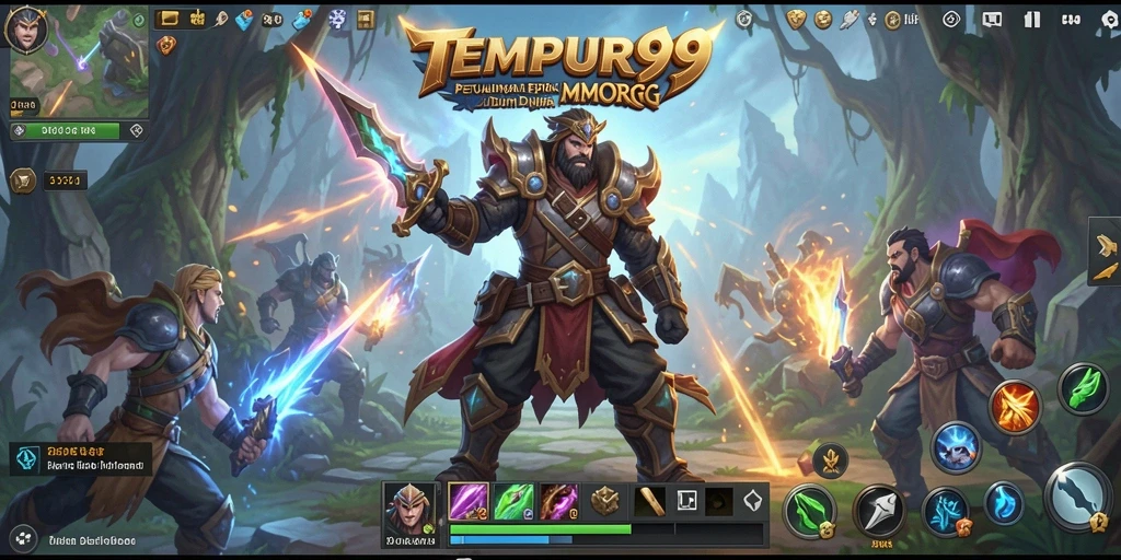 Tampilan gameplay TEMPUR99 yang mendebarkan dalam dunia MMORPG.