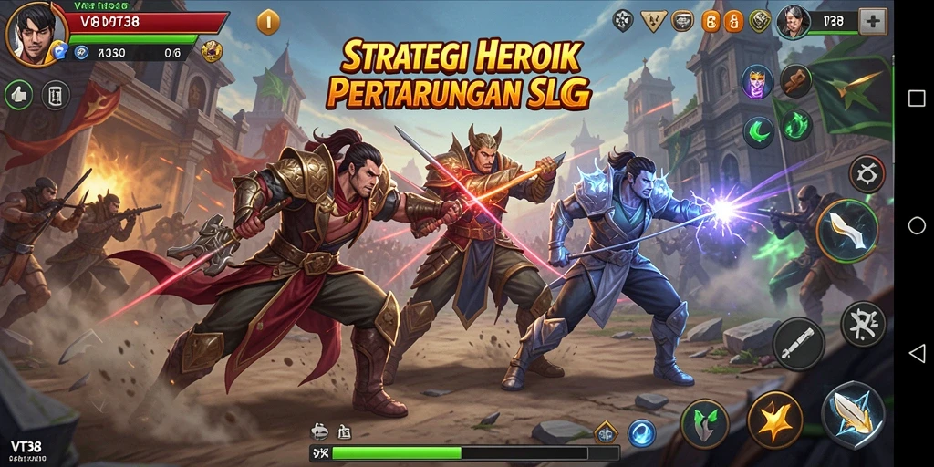 Tangkapan layar menunjukkan pertempuran strategis yang mendebarkan dalam VT38.